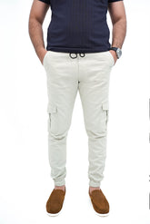 Light Beige Cargo Trouser - Gripped Fit